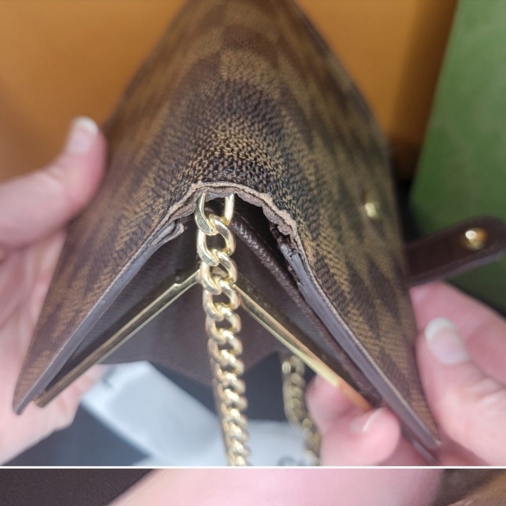 Louis Vuitton Brown and Gold Wallet - Picture 8 of 8